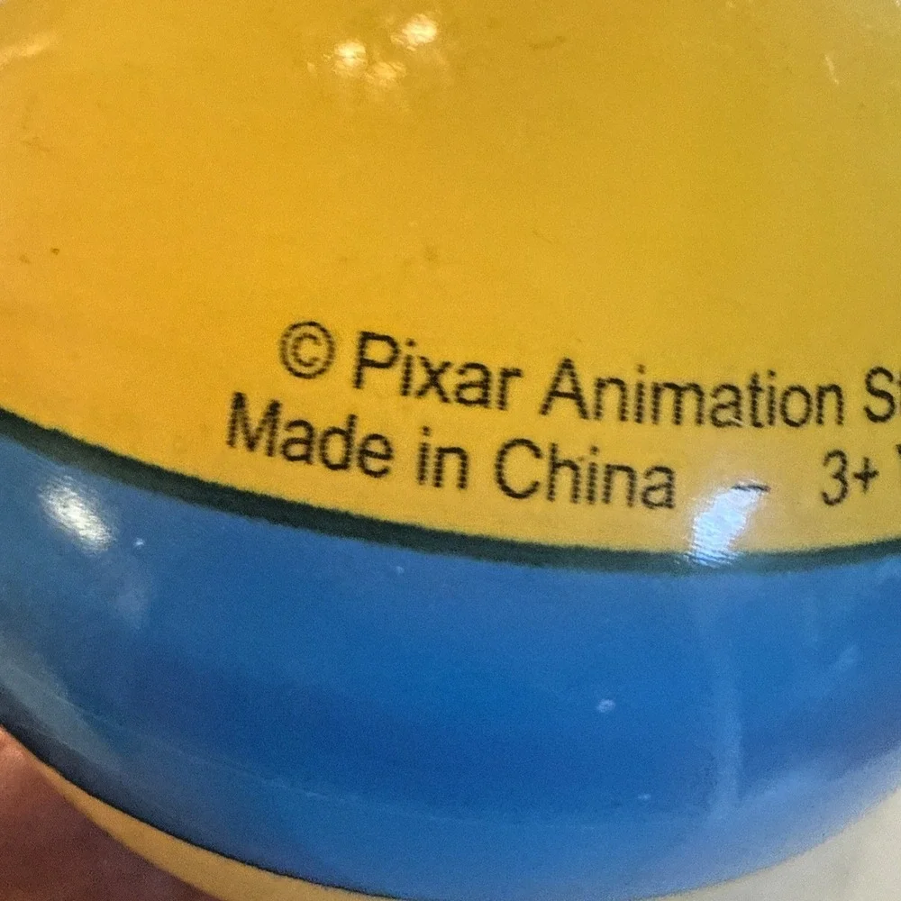 Disney Pixar Studio Store Toy Story Luxo Ball Yellow Red Star Blue Stripe Toy 4